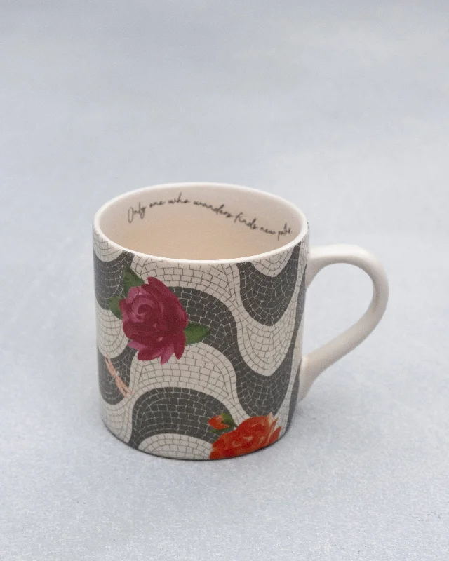 Mosaic Bloom Straight Mug Elegant Men's Formal 