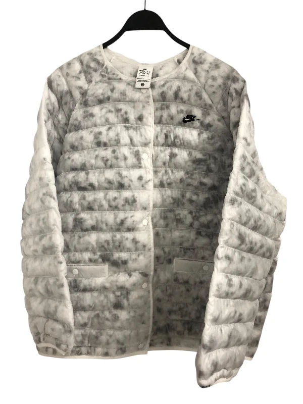 NIKE/Puffer Jkt/L/Polyester/WHT/Camouflage/ Bold Men's Animal