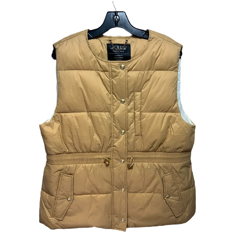 Vest Puffer & Quilted By J. Crew In Tan, Size: Xl Laid
