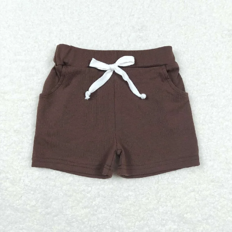 SS0134  Brown   Boys Shorts Pants Bold Men's Statement