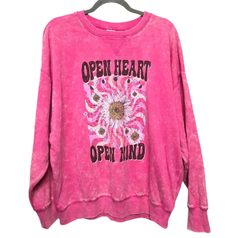 Sweatshirt Crewneck By No Boundaries In Pink, Size: L Artistic Men's Avant
