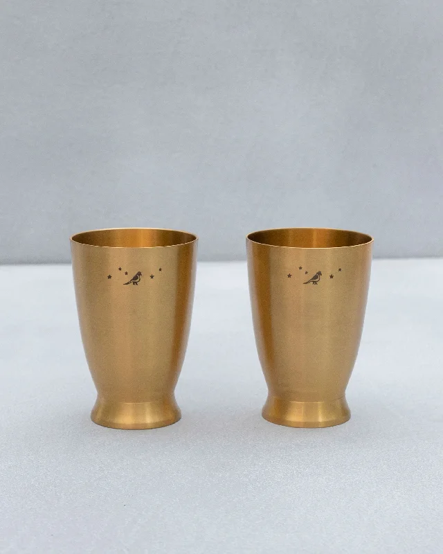 Sahara Lassi Glasses - Set of 2 Sleek Men's Metallic