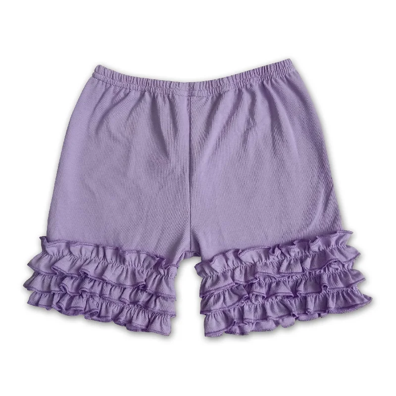 Girl Purple icing ruffle shorts Trendy Men's Scandinavian