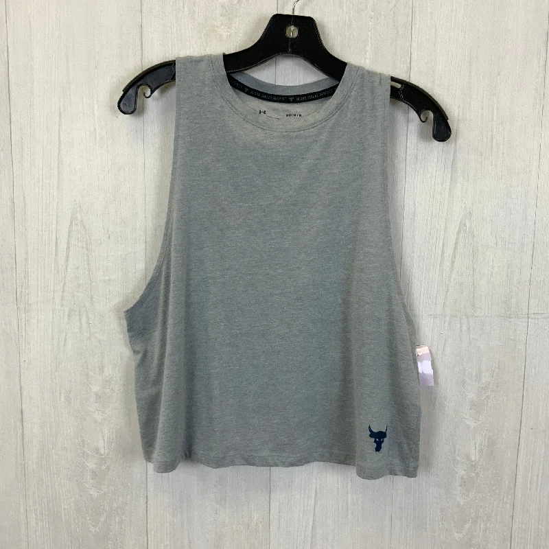 Athletic Tank Top By Adidas In Grey, Size: M Modern Men's Geometric