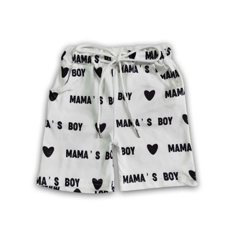 MAMA'S boy pocket boy summer shorts Unique Men's Patch