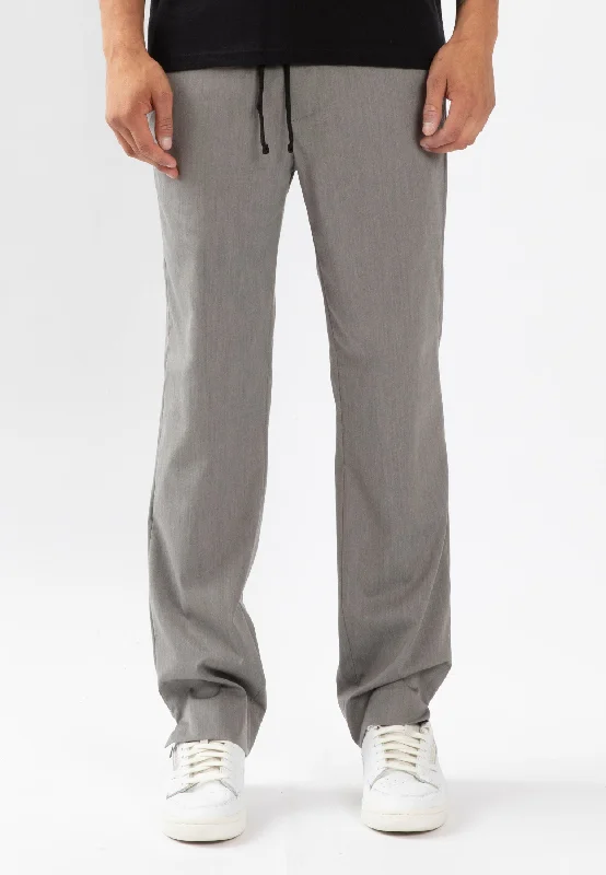 SPLIT PANTS GREY Casual Men's Loose