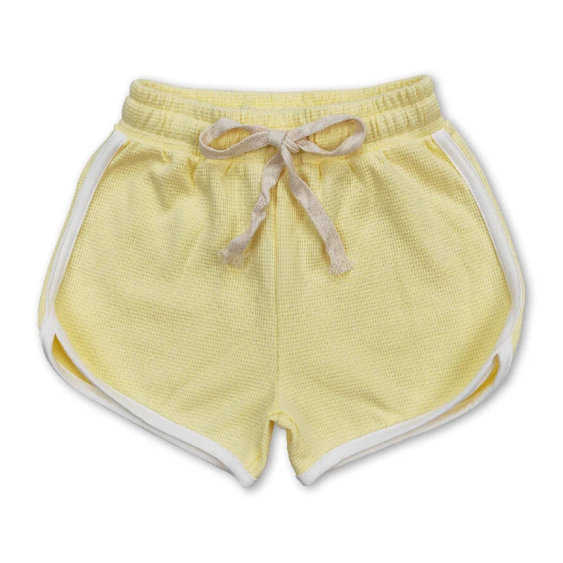 Yellow cotton kids girls summer shorts Casual Men's Short