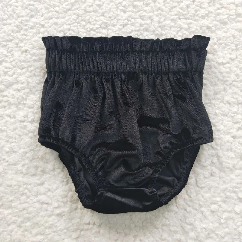 SS0102 Black Velvet Girls Bummies Shorts Practical Men's Quick