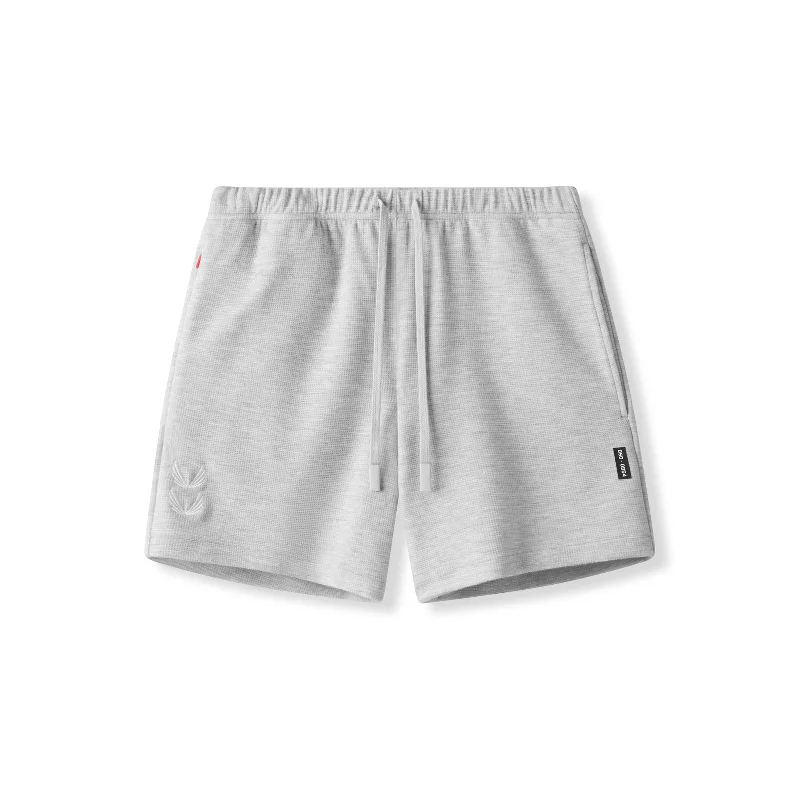 0954. Waffle Knit Sweat Short - Heather Grey Confident Men's High