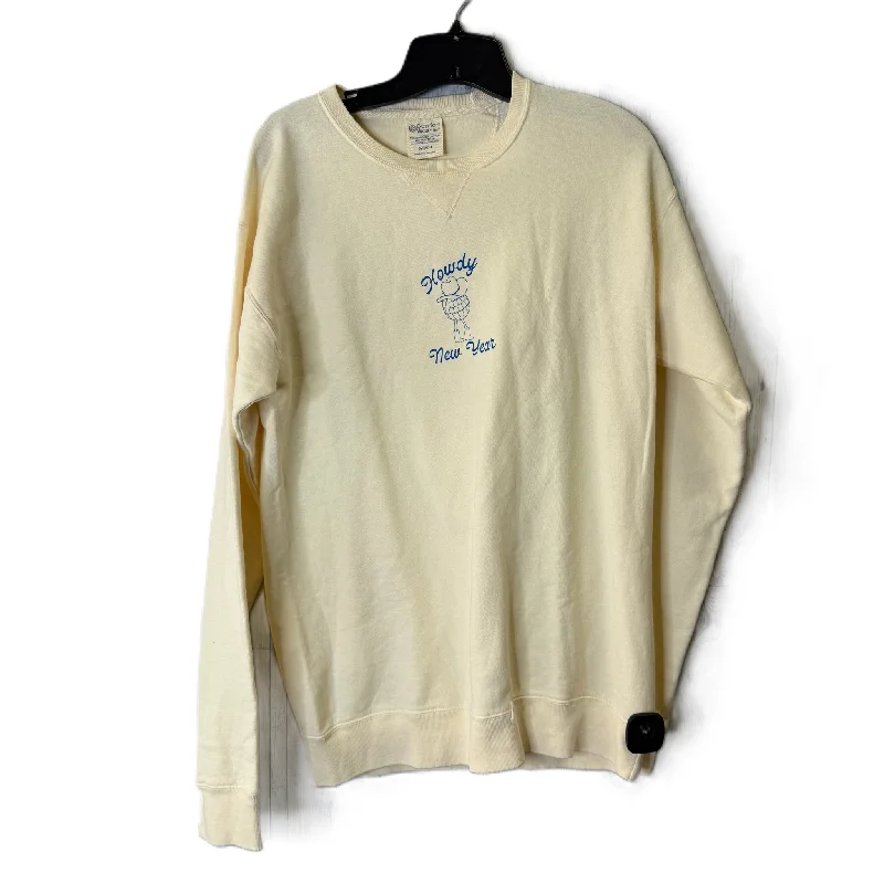 Sweatshirt Crewneck By Clothes Mentor In Cream, Size: S Dapper Men's 1920S