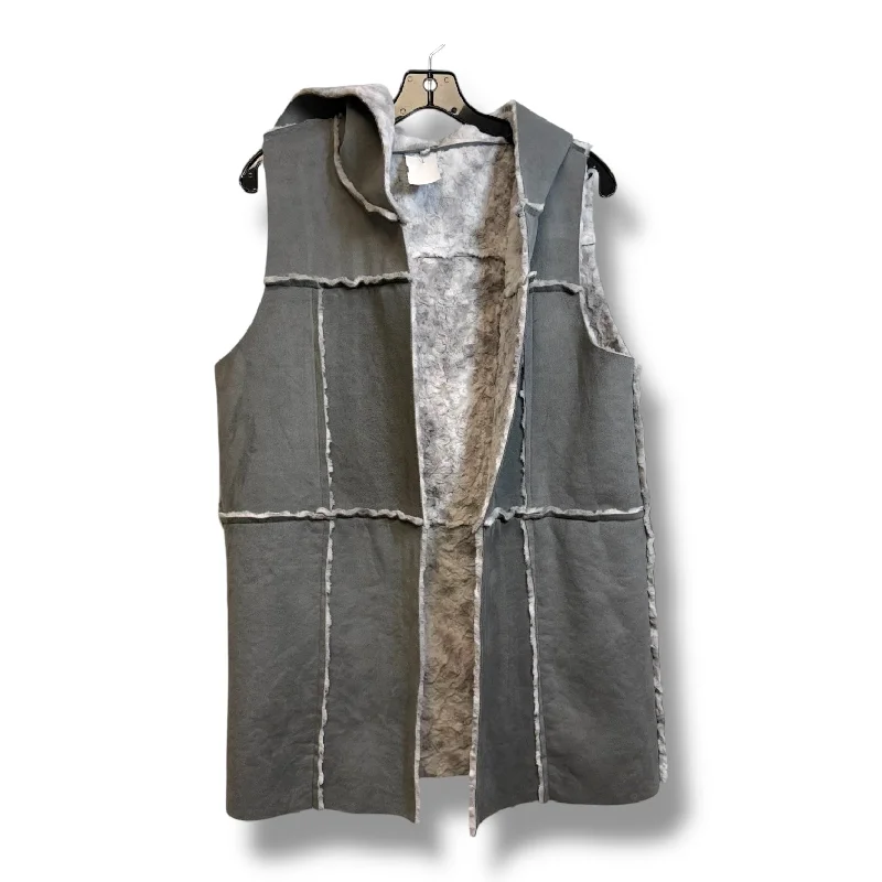 Vest Faux Fur & Sherpa By Hayden La In Grey, Size: S Refined Men's Velvet