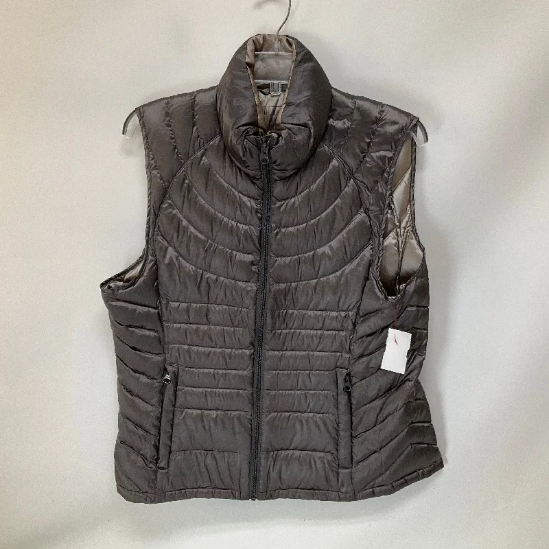 Vest Puffer & Quilted By Bernardo In Silver, Size: L Edgy Men's Punk