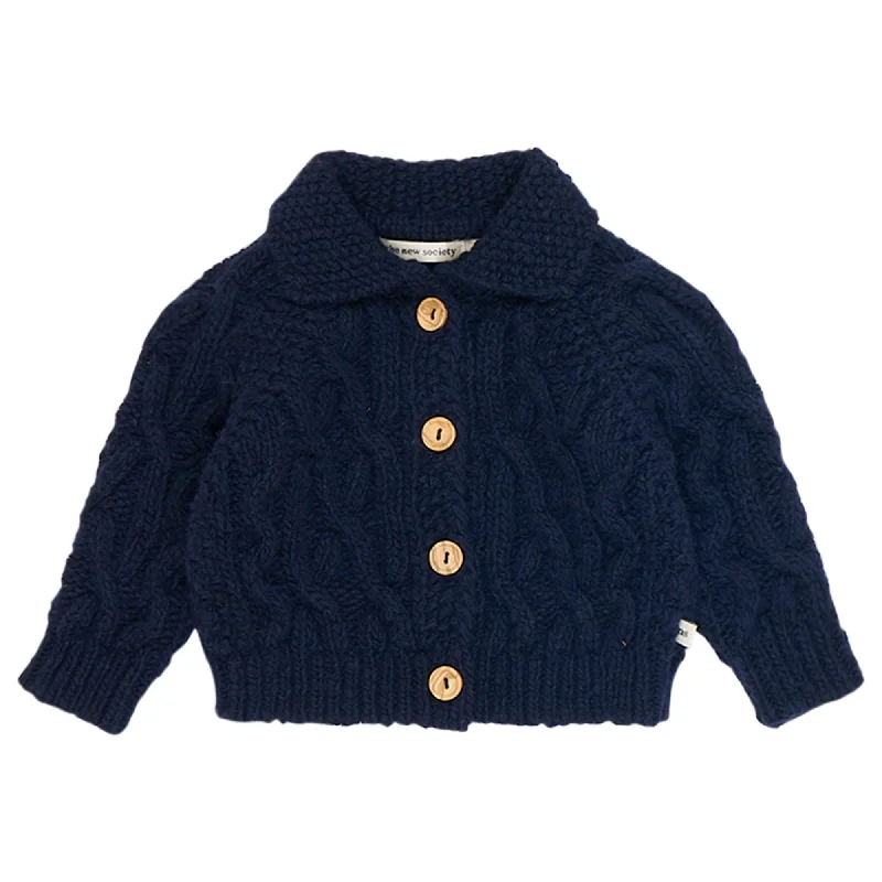 The New Society Tirso Baby Cardigan Space Blue Masculine Men's 