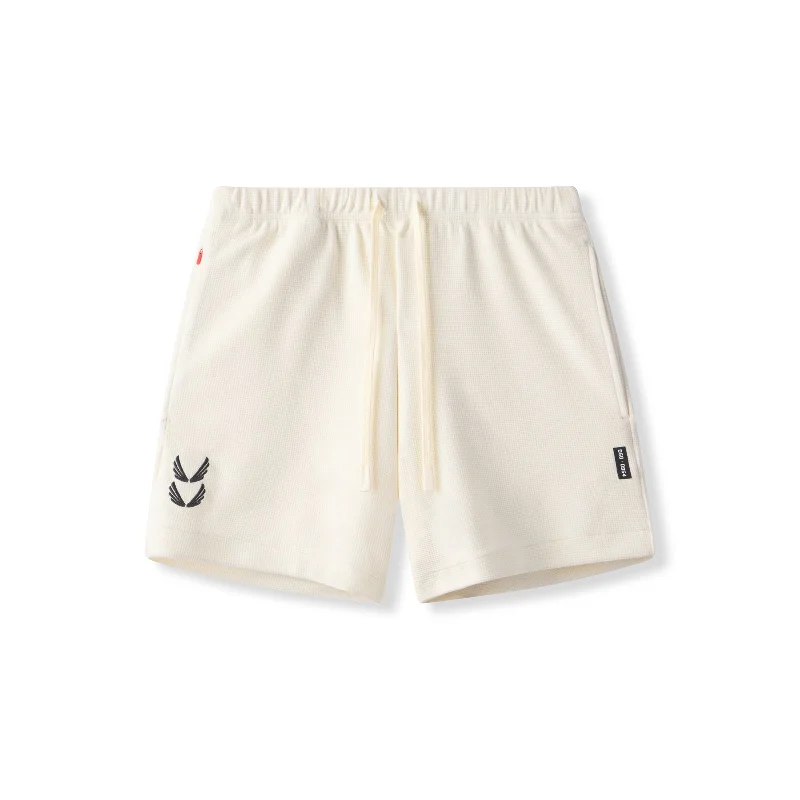 0954. Waffle Knit Sweat Short - Cream Earthy Men's Hemp