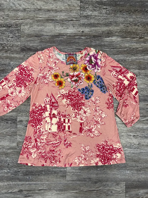 Top 3/4 Sleeve By Johnny Was  Size: M Hip Men's Urban
