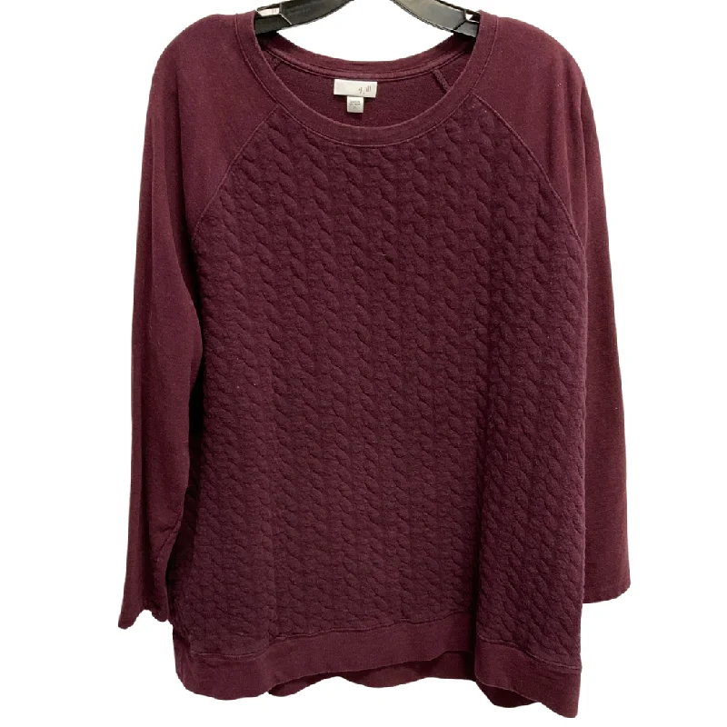 Sweatshirt Crewneck By J. Jill In Maroon, Size: Xl Streetwear Style