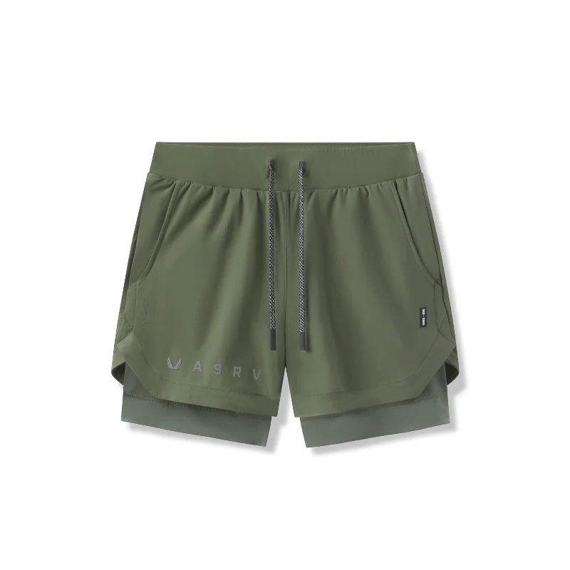 0865. Tetra-Lite® 5" Liner Short - Olive "Reflective Classic" Elegant Men's Cashmere