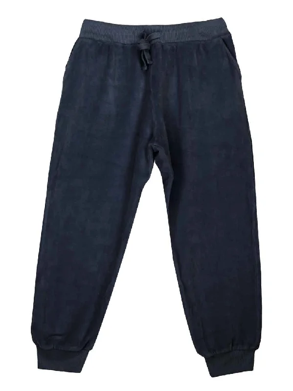 Nino Blue Velvet Pants Refined Men's European