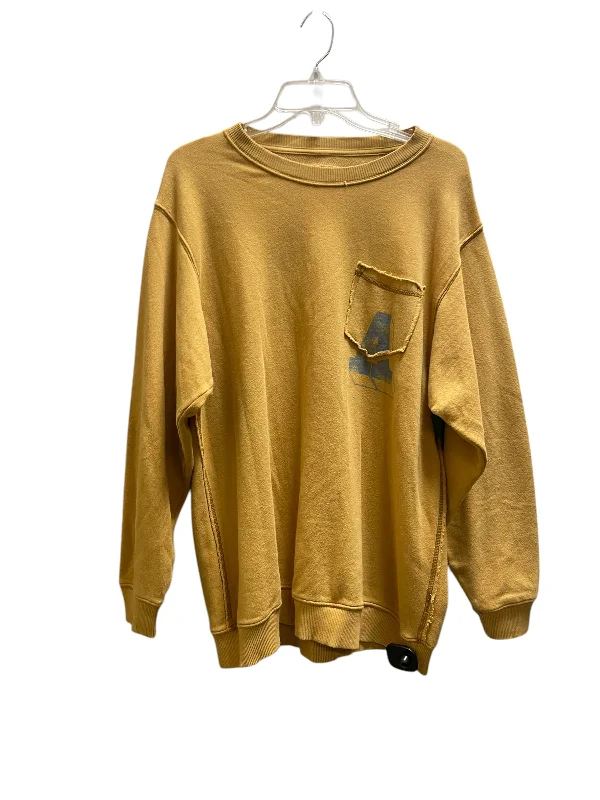 Sweatshirt Crewneck By Aerie In Yellow, Size: S Traditional Men's Country