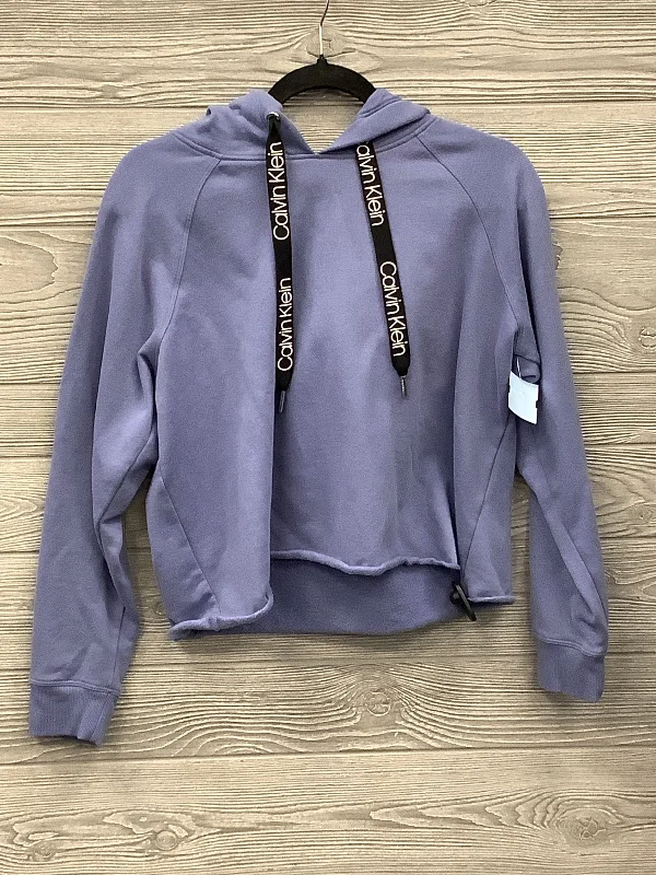 Sweatshirt Hoodie By Calvin Klein In Blue, Size: M Refined Men's European