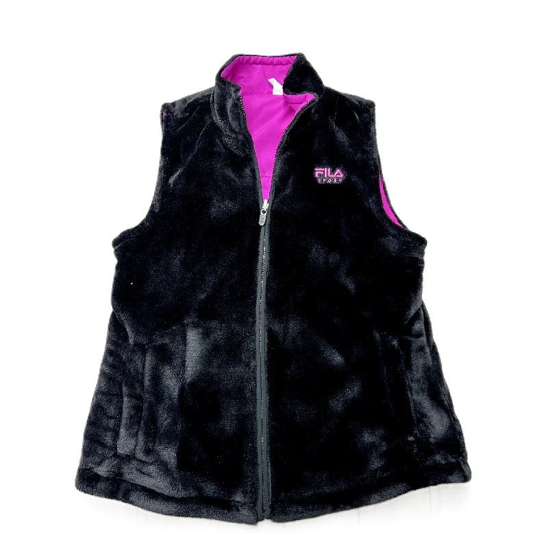 Vest Faux Fur & Sherpa By Fila In Black, Size: M Bold Men's Statement