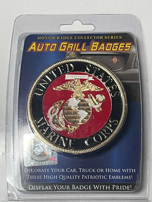Car Grill Badge USMC Tough Men's Military