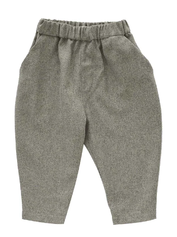 Light Grey Herringbone Sarrouel Pants Relaxed Men's Australian 