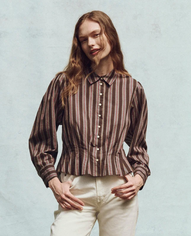 The Honor Top. -- Black Frontier Stripe Artistic Men's Avant