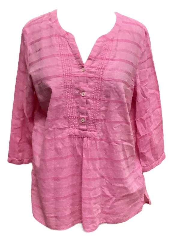 Top 3/4 Sleeve By Talbots  Size: L Casual Men's Japanese 