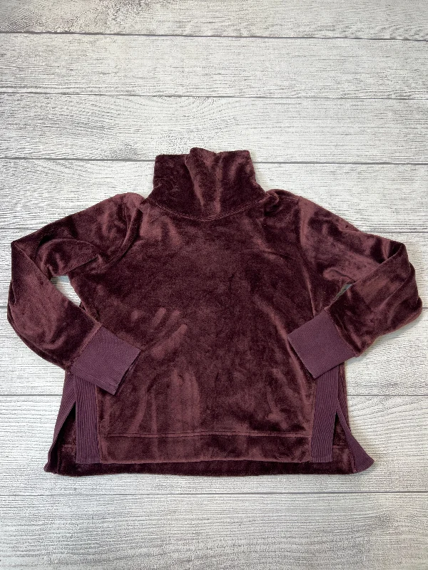 Athletic Sweatshirt Crewneck By Athleta In Maroon, Size: S Confident Men's Power