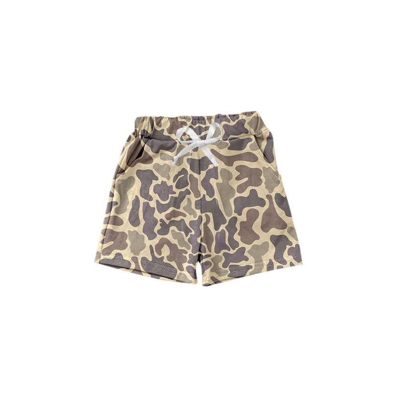 Preorder SS0372 Camo light brown shorts for boys Athletic Men's Compression