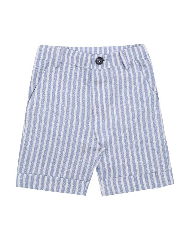 Blue Striped Bermuda Shorts Adventure