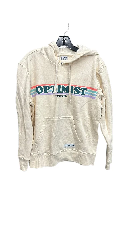 Sweatshirt Hoodie By Life Is Good In Cream, Size: M Relaxed Men's Australian 