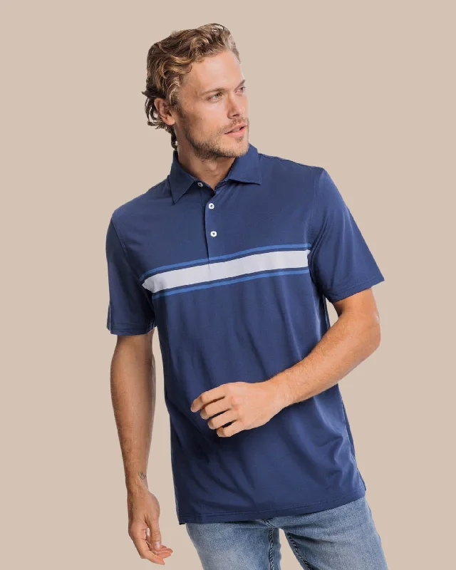 Brenton Chest Stripe Performance Polo Hip Men's Retro