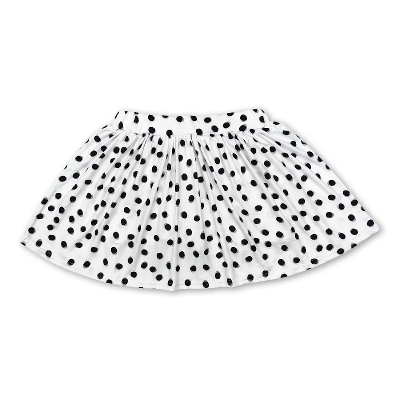 Black white polka dots baby girls Halloween skirt Cozy Men's Winter