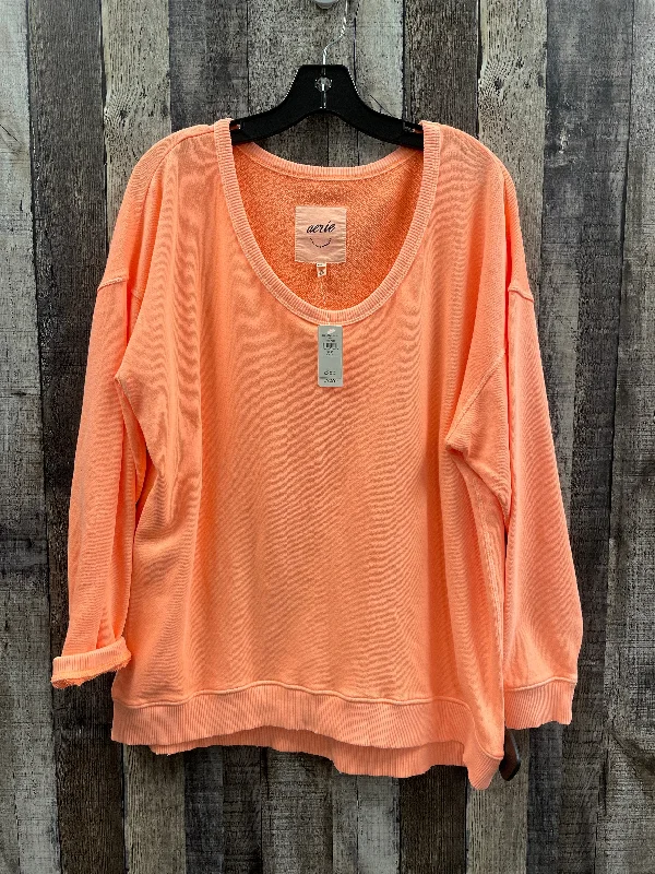Sweatshirt Crewneck By Aerie In Orange, Size: Xs Tailored