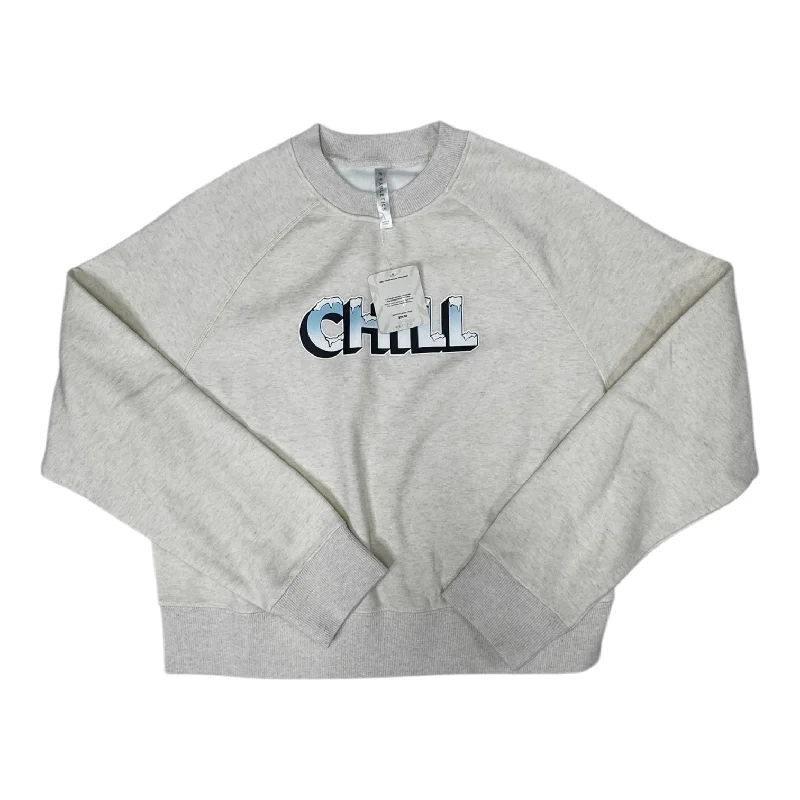 Athletic Sweatshirt Crewneck By Fabletics In Cream, Size: L Bold Men's Animal