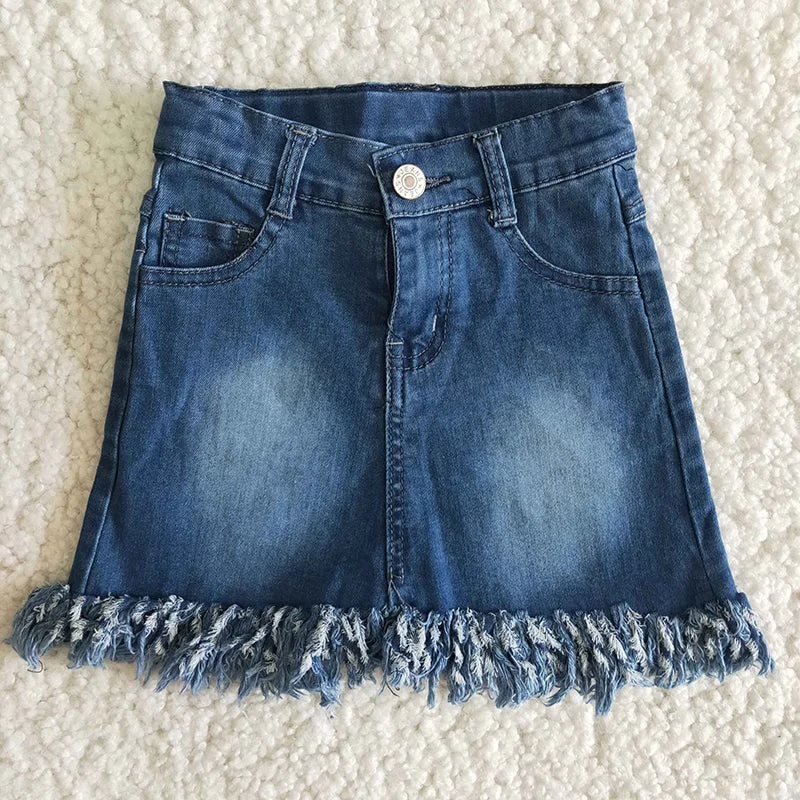 Girl Blue Denim Skirts Cool Men's Distressed