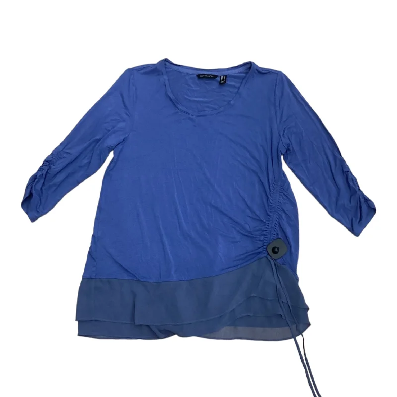 Top 3/4 Sleeve By Halston  Size: S Sleek Men's Metallic