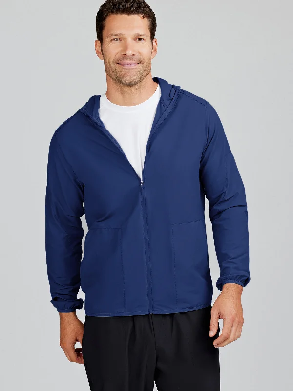 Swift Lightweight Hooded Windbreaker Jacket Polished Men's Silk