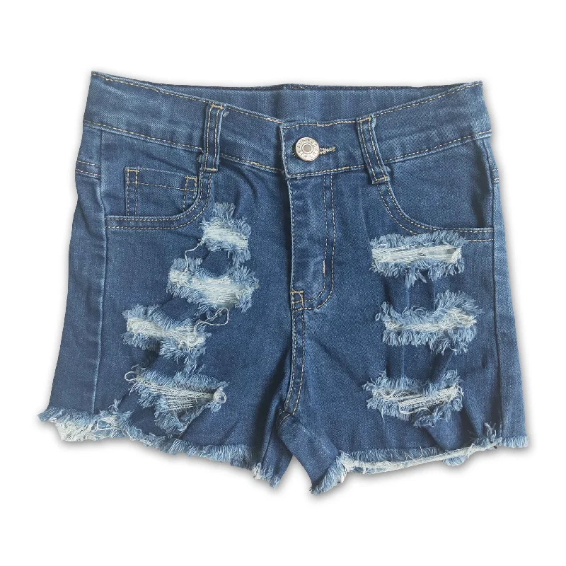 Girl Blue waistband denim shorts Refined Men's Velvet