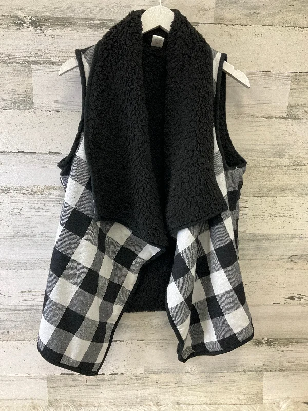 Vest Fleece By Clothes Mentor In Black & White, Size: Osfm Earthy Men's Hemp