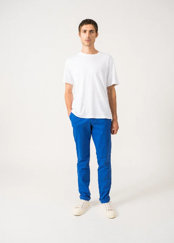 Voile Eté chino pants - in stretch cotton twill (MER) Monochromatic All