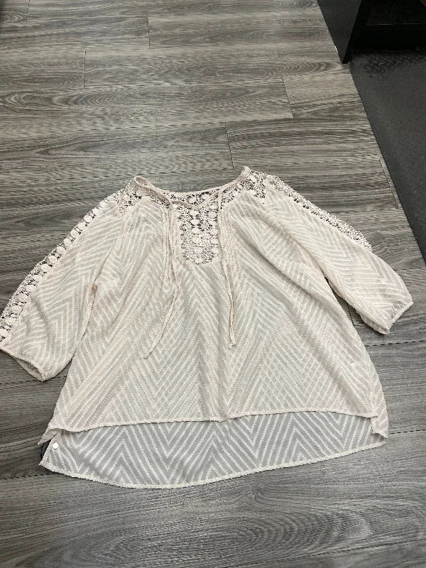 Top 3/4 Sleeve By Bila  Size: Xxl Casual Men's Loose