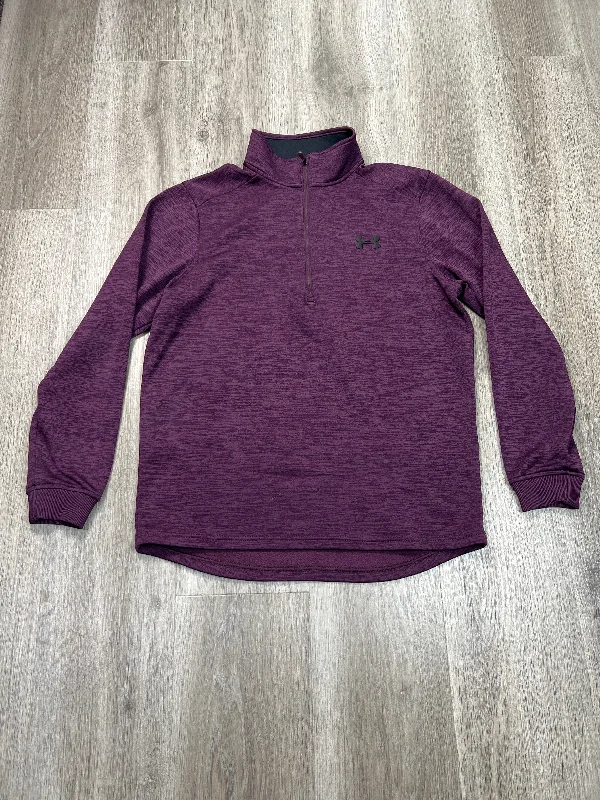 Athletic Sweatshirt Collar By Under Armour In Purple & Red, Size: Sp Cozy Men's Winter