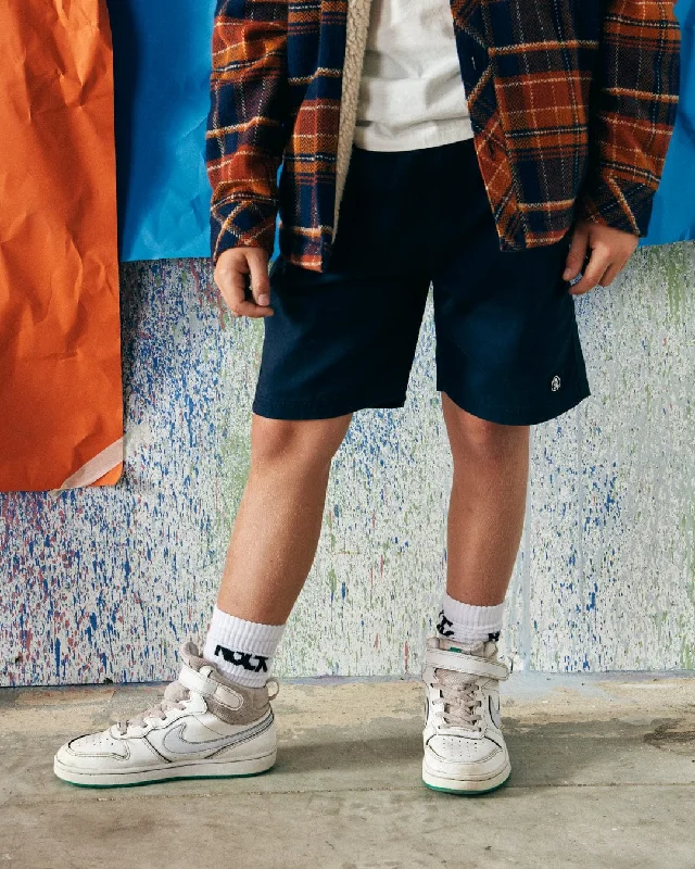 Meddon - Kids Chino Shorts - Blue Confident Men's Power