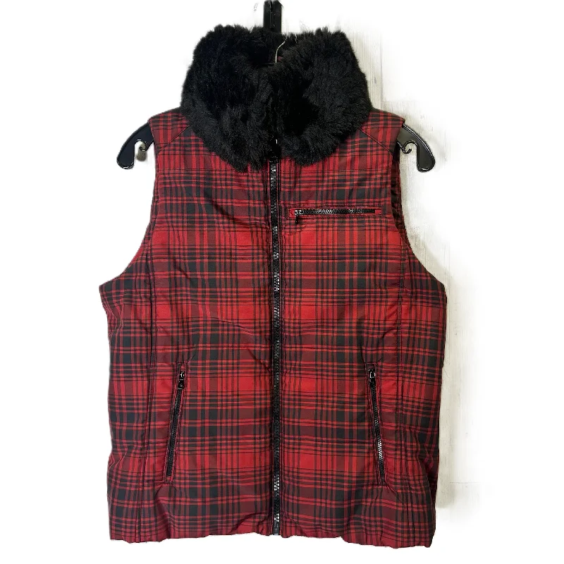 Vest Puffer & Quilted By Lauren By Ralph Lauren In Red, Size: M Beach