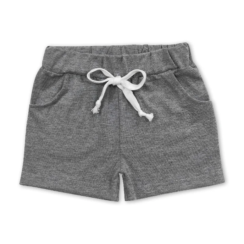 Light grey cotton pocket kids boy summer shorts Cozy Men's Winter