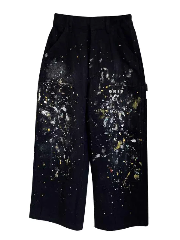 Black Painter Pants Masculine Men's Thick