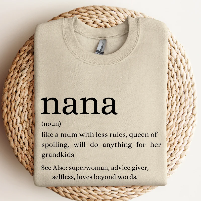 Modern NANA Definition Sweatshirt Laid